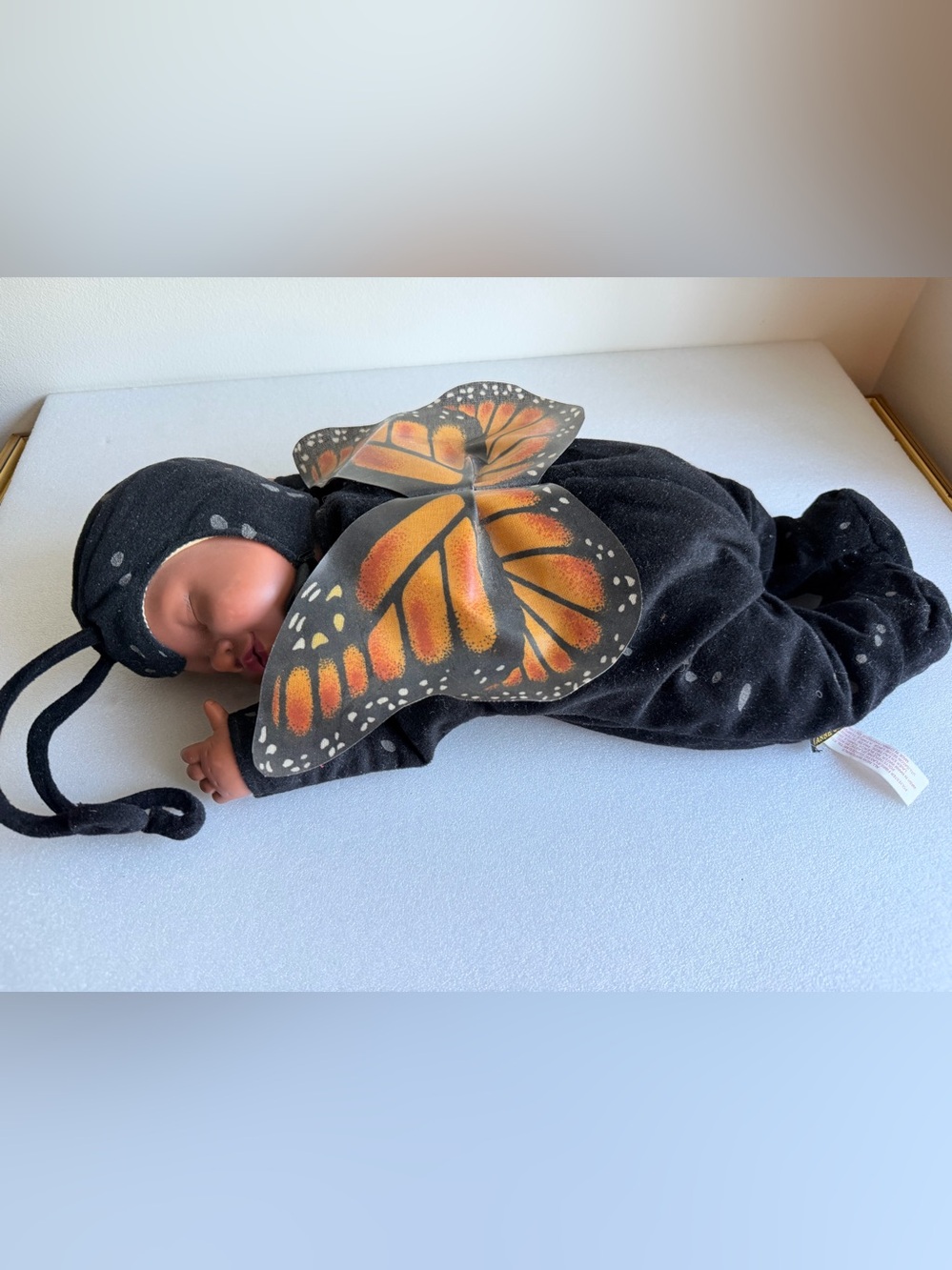 Large Anne Geddes African American Butterfly Baby Doll Monarch Plush 18”